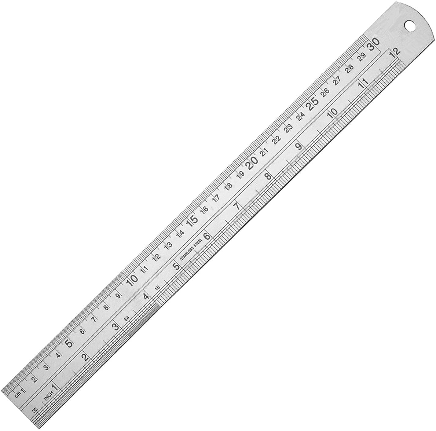 Edward Tools 12 Inch Metal Ruler - Stainless Steel SAE and MM ...