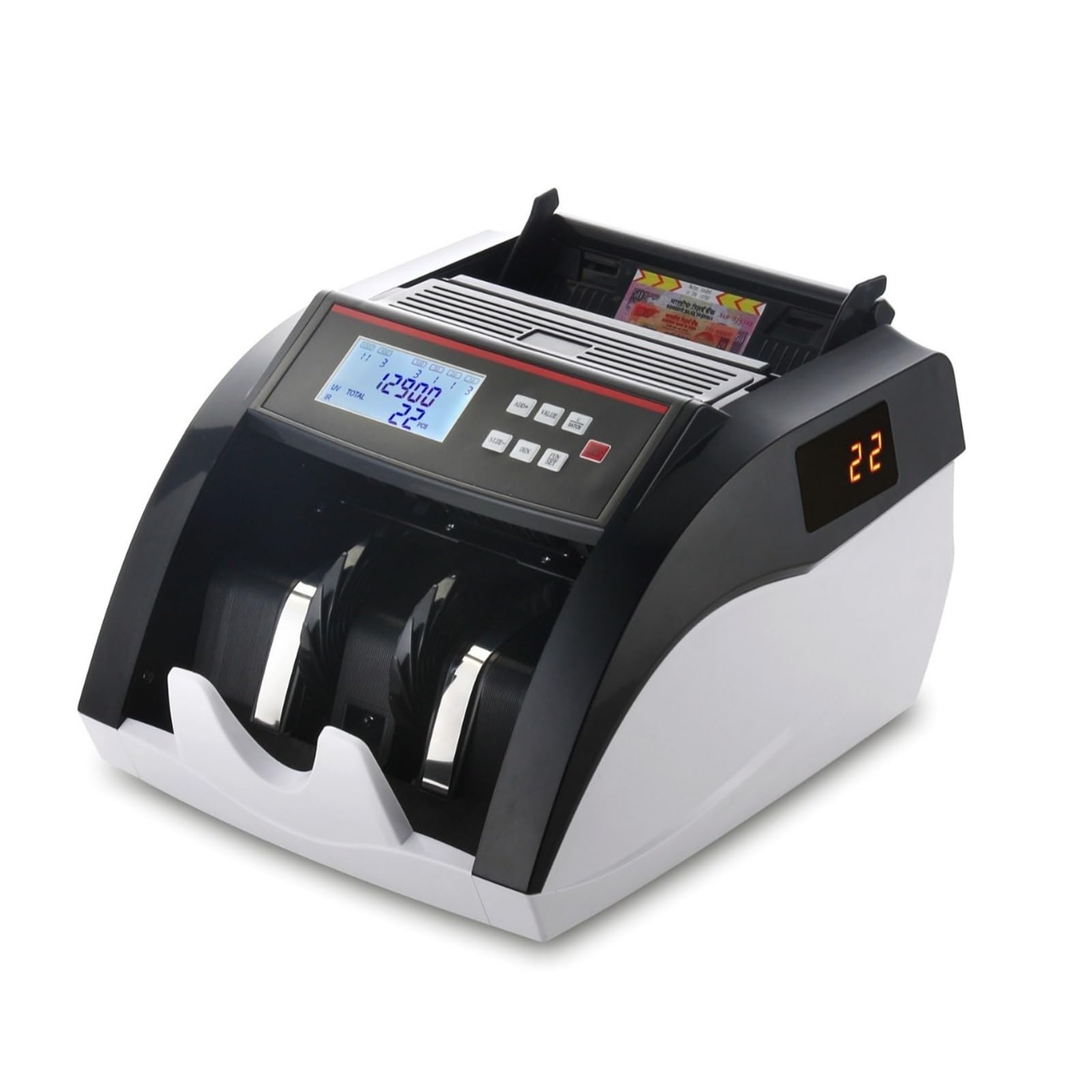 Contador de billetes multimoneda, escáner UV falsificaciones IQD MYR con pantalla LED,Detección precisa