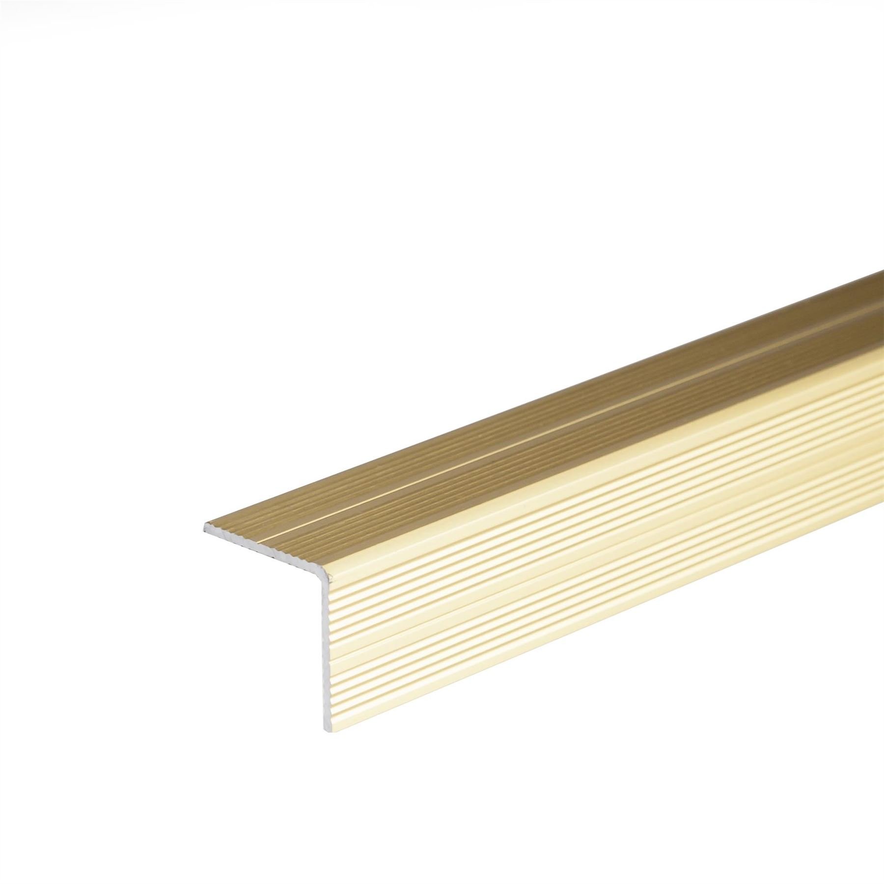 IANPAV SELF-Adhesive ANODISED Aluminium Anti Non Slip Stair Edge Nosing Trim 900mm x 25mm x 25mm A40, Gold