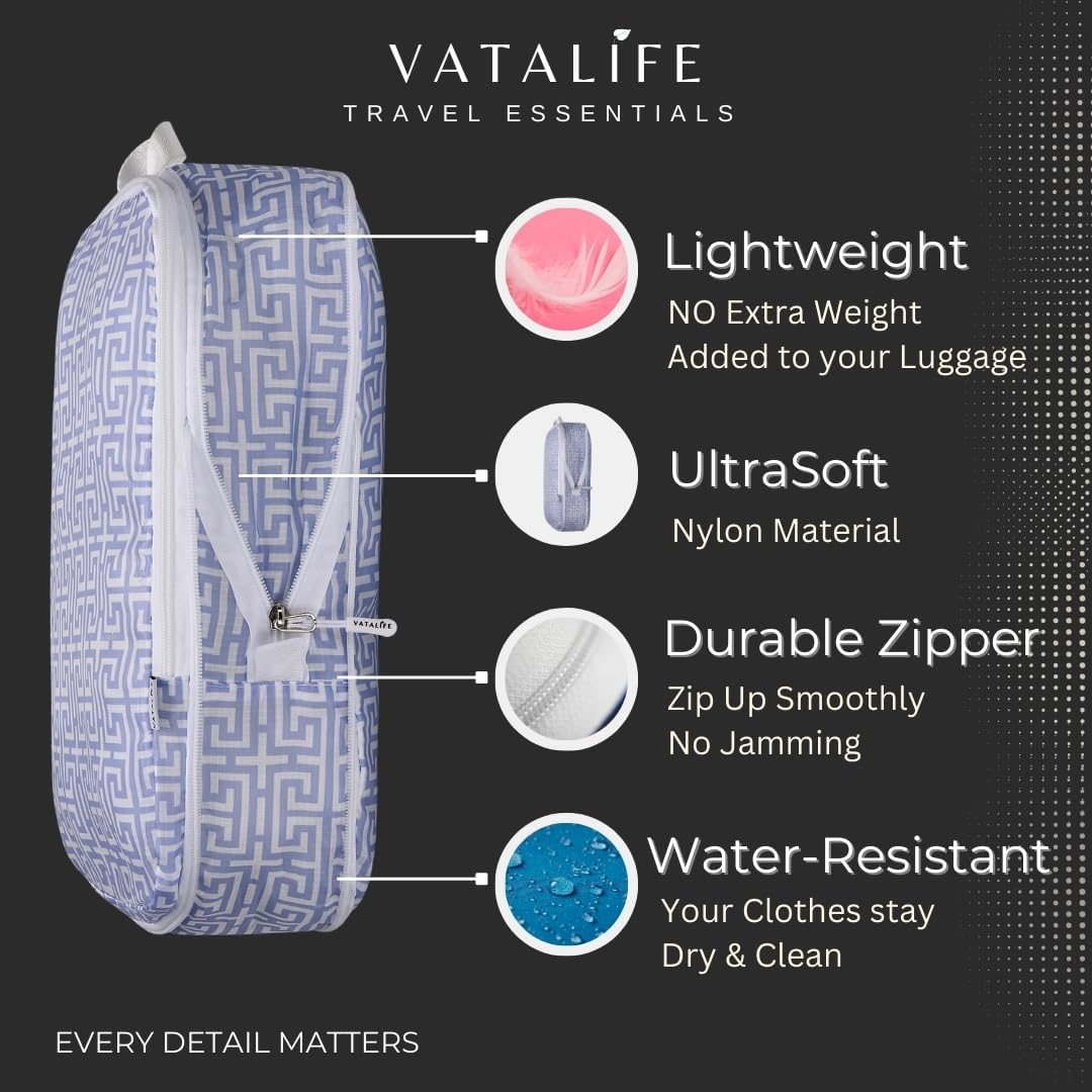 Boho Packing Cubes Organizer Bags for Suitcase & Backpack, Compression Packing Cubes for Travel, Lightweight Luggage Organizers, Travel Cubes for Packing, Vacation Essentials, 3pc Set, Lavender - Image 6