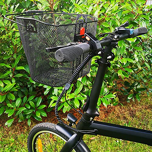 Rolektro Abnehmbarer 15L Fahrradkorb vorne Vorderradkorb One-klick Halterung Scooter-Korb Schwarz