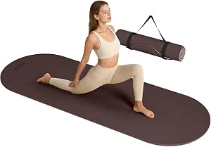 Yoga Mat 74"x26"x0.4" Extra Large Non-Slip TPE Exercise Mat with Cushion for Pilates and Floor Workouts
