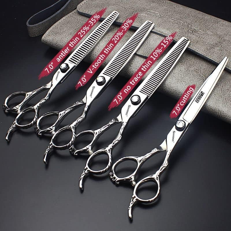 Professional Barber Set 6/6.5/7-inch Professional Hairdresser Stainless Steel Barber Set (7 inch 4PC)