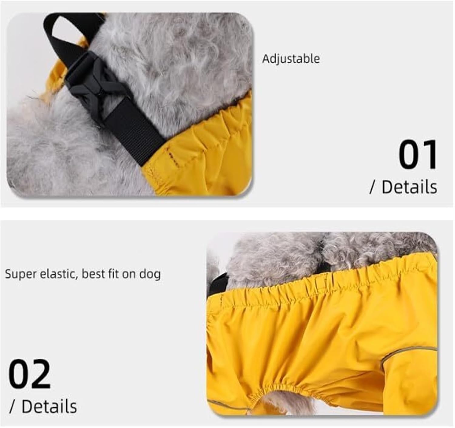 Waterproof Dog Shoes for Outdoor Use, Anti-Slip Dog Booties for Small Medium Large Dogs, All-Season Pet Paw Protectors(Yellow,X-Small)
