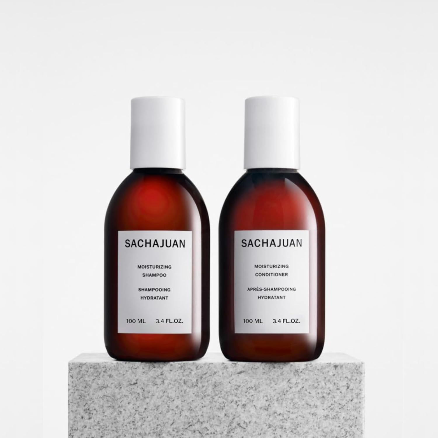 SACHAJUAN Moisturizing Shampoo and Conditioner Set | Ocean Silk Technology & Argan Oil for Deep Hydration | Repair Dry Damage Hair & Control Frizz | Vegan & Paraben-Free | Set of 2 (3.4 oz)