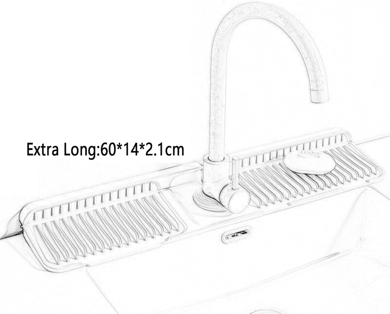 排水用シリコン蛇口マット、キッチンシンクのスプラッシュガード、折りたたみ式蛇口ドリップ排水ホルダー、ハンドルキャッチャートレイ、浴室