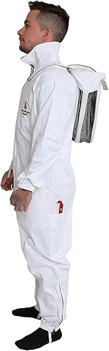 Traje de apicultura para hombres y mujeres, traje de algodón con velo para apicultores principiantes y comerciales, cremalleras de latón y correas
