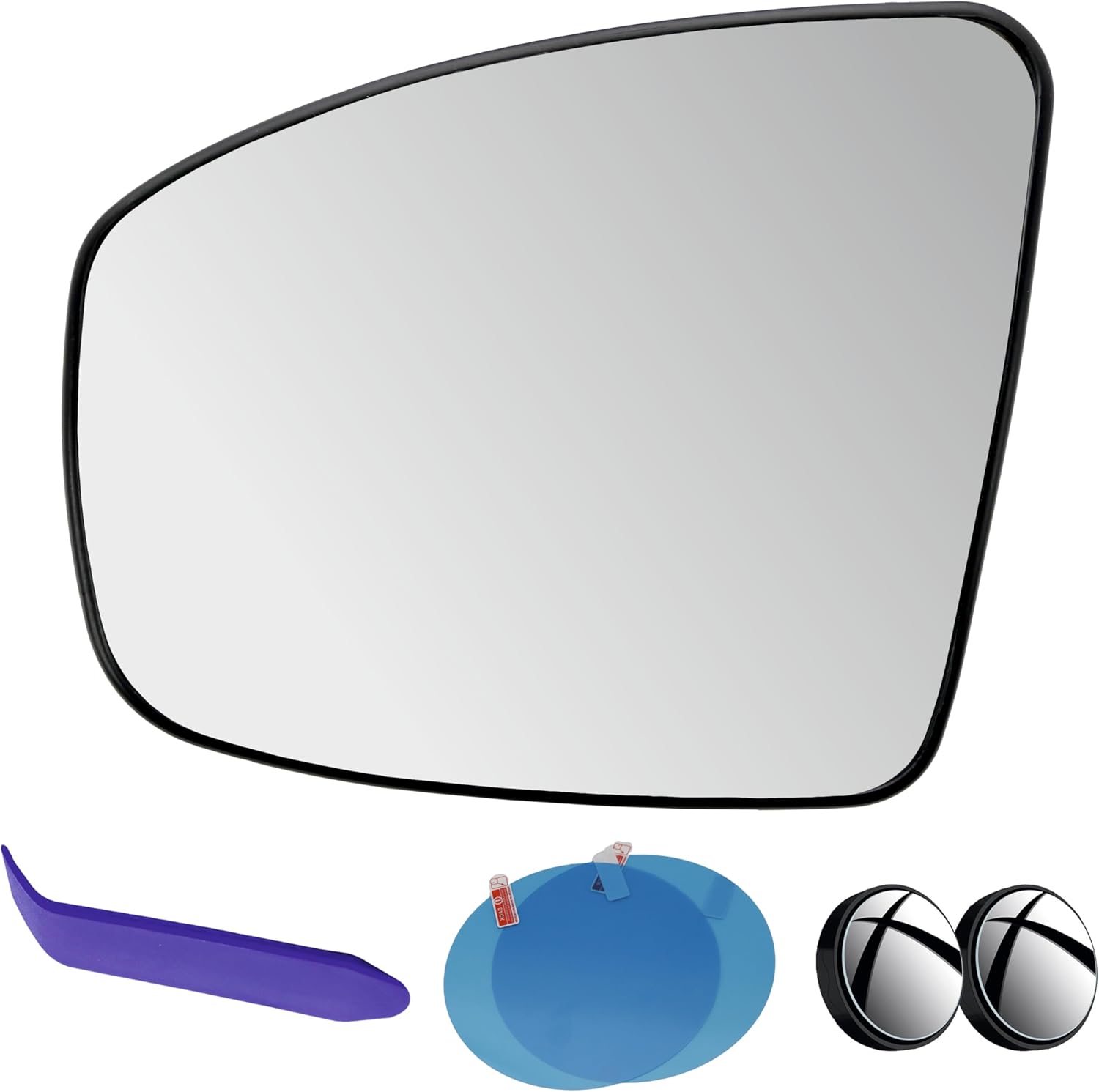 EAP Driver Side Mirror Glass Compatible with Infiniti QX50 2014-2015, QX70 2014-2017, EX35 2008-2012, FX50 2009-2013, EX37 FX37 2013, Nissan Murano 2009-2014, Heated, 963661AA0B 963661BA0B