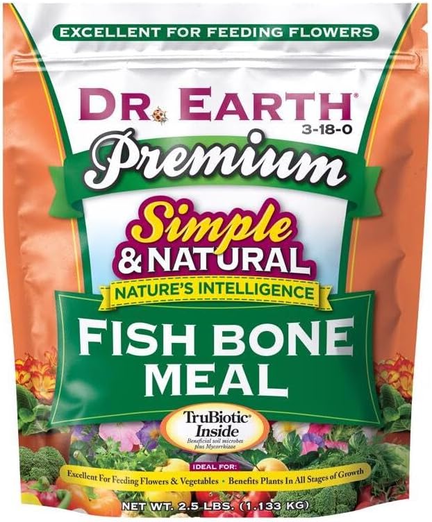Dr Earth 722 2. 5 Lb Fish Bone Meal 3-18-0