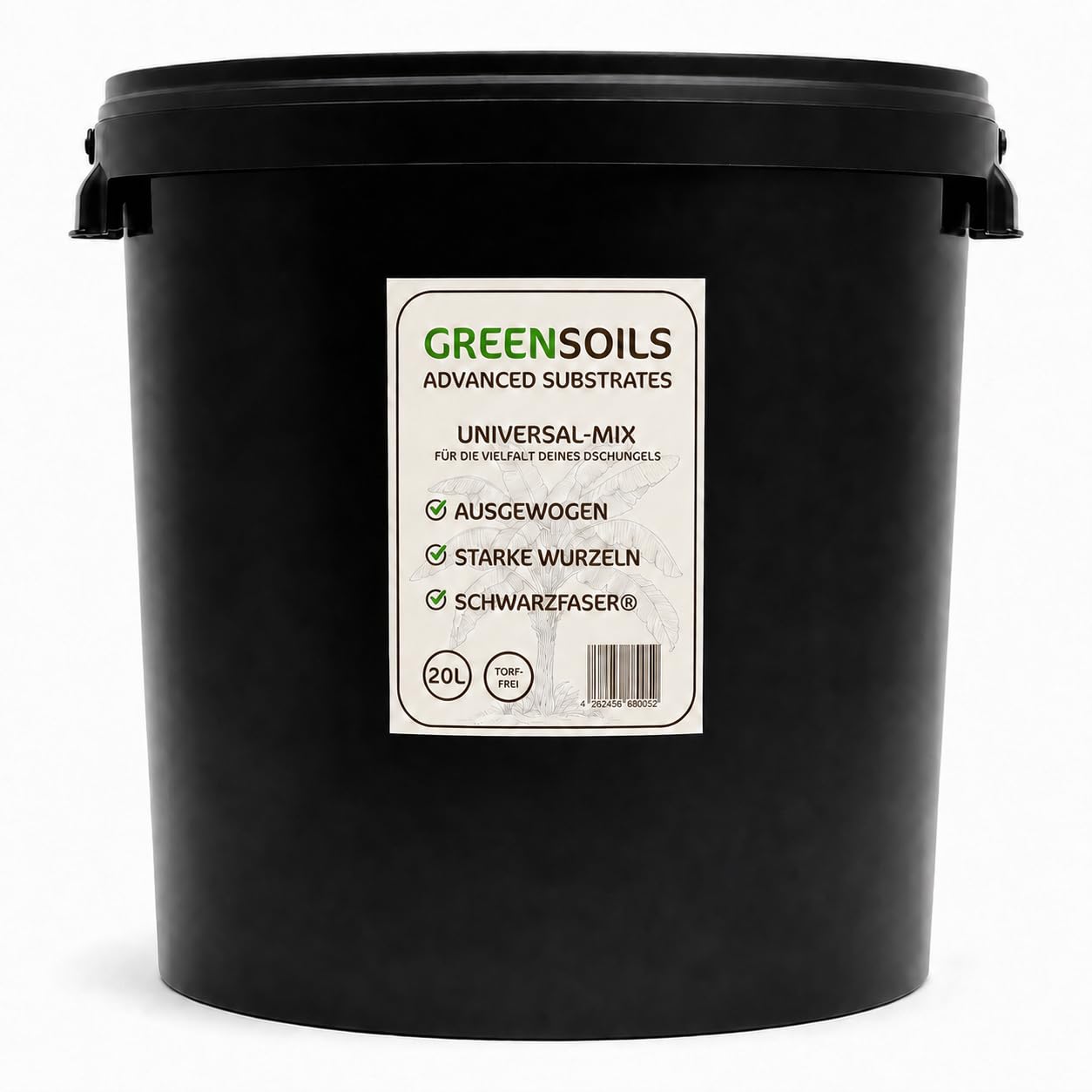 Universal Aroid-Erde | Frei von Torf und Kokos | Biokohle | GREENSOILS | 20 Liter