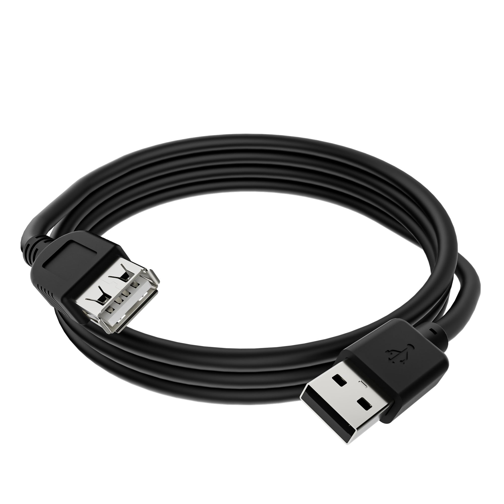 Mygatti 3 m USB 2.0 Verlängerungskabel,Schwarz Typ A Stecker auf Buchse Verlängerungskabeladapter,kompatibel mit Tastatur,Maus,Flash-Laufwerk,Festplatte und mehr