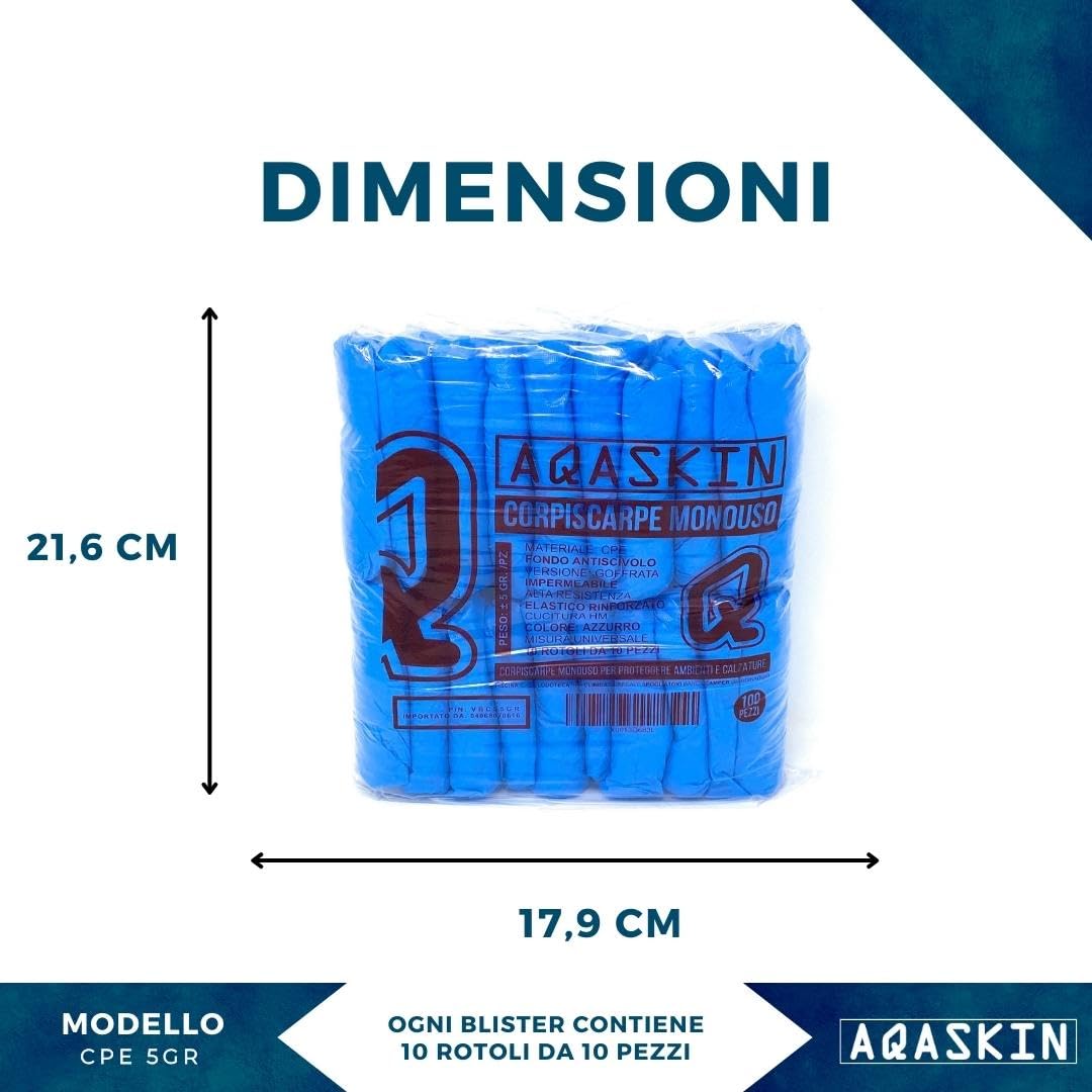Copriscarpe [1000 pz] Monouso 5 grammi, Calzari Usa e Getta in CPE, Ingresso Piscina, Centri Estetici, Fai da Te, Igiene Casa e Molti AltriAmbienti da tenere puliti.
