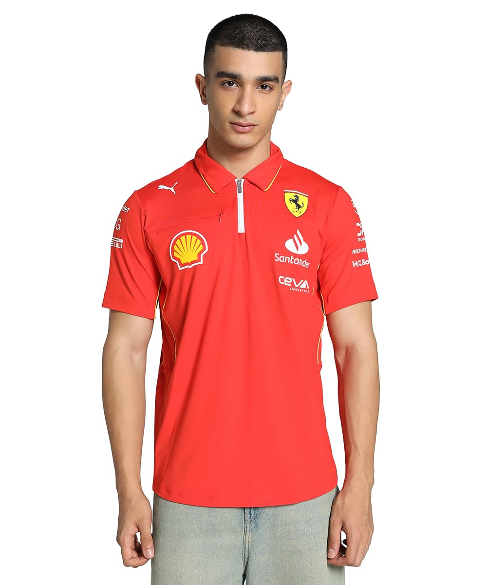 Polo del Equipo Profesional Scuderia Ferrari 2024 para Hombre - Rojo
