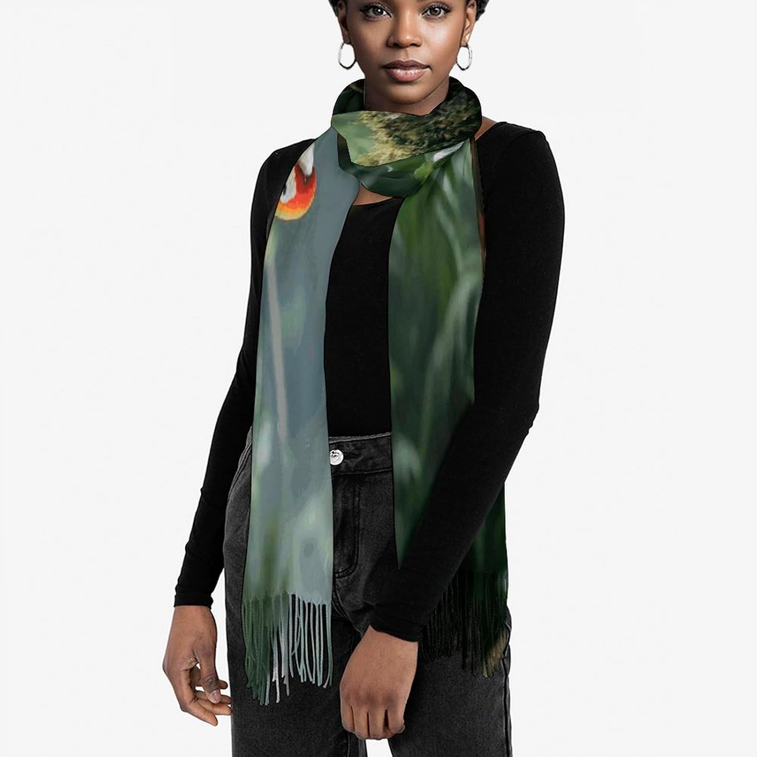 Parrot_rainforest Scarf for Women Men Classic Fashion Blanket Scarves Soft Cashmere Feel Scarf Cold Weather Warm Long Shawl Winter Large Scarves Classic Blanket Scarfs Thick