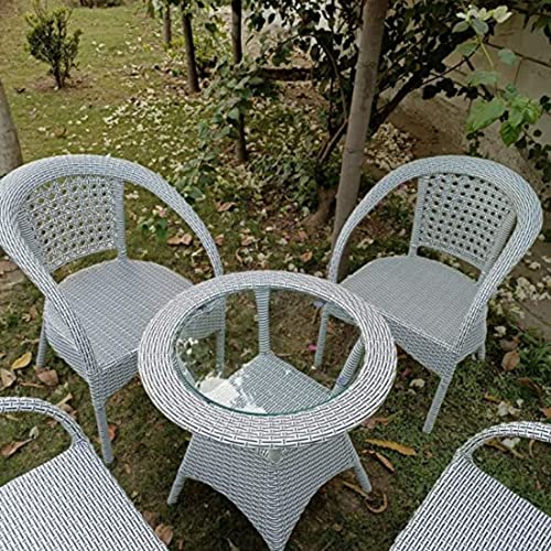 Image of Indiid Homes D-8 Indoor Outdoor Living Room Balcony Garden Chair Table Set 4+1| Furniture Set|Chair Table Set| Powder Coated