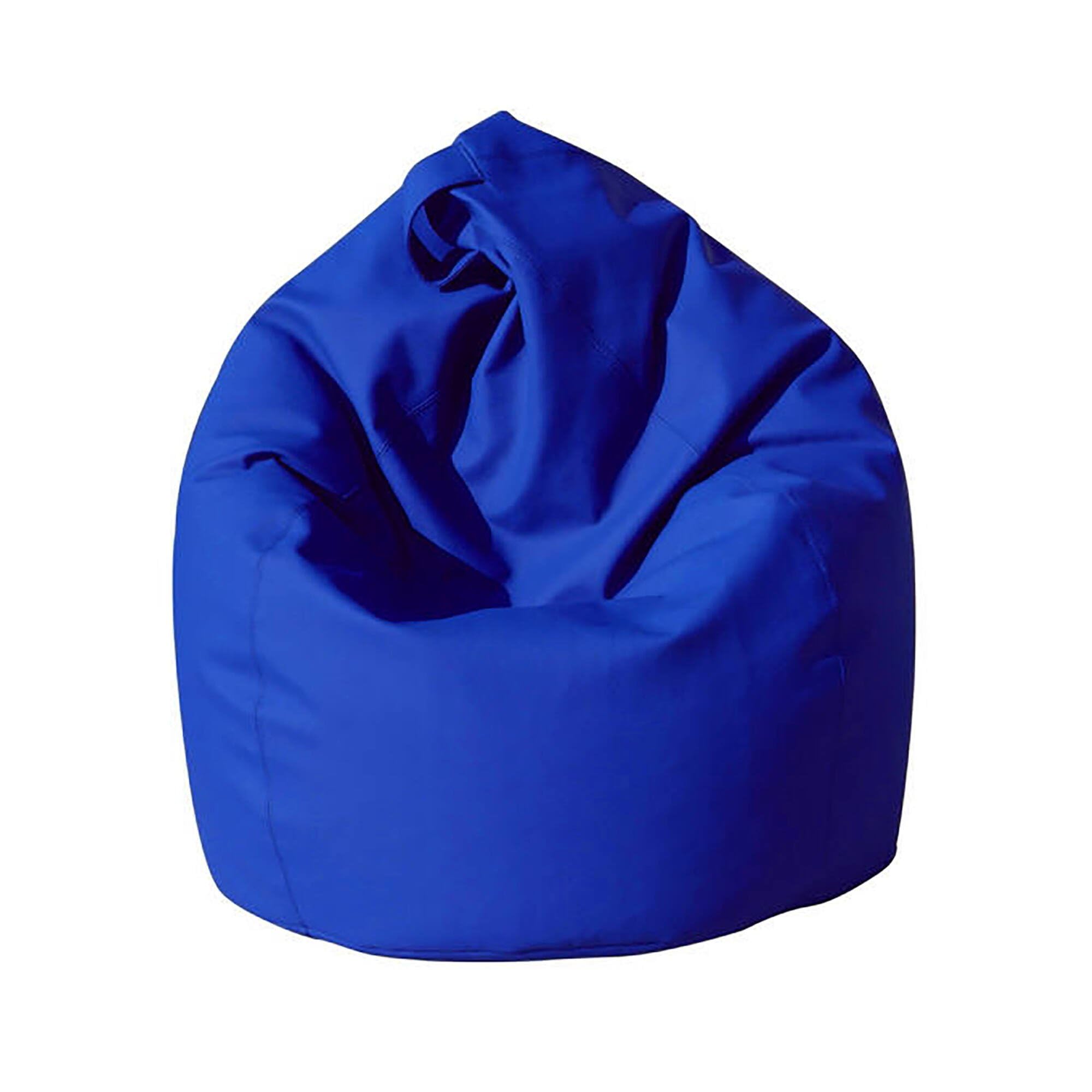 Talamo Italia-Pouf a Sacco Elegante, Colore Blu, Misure 80 x 120 x 80 cm