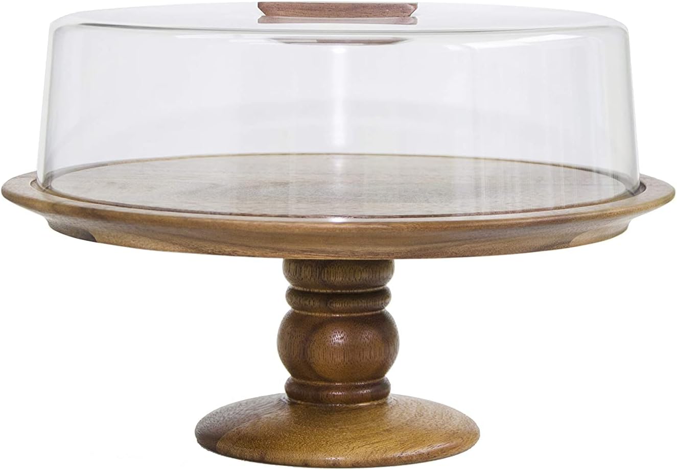 Cake Dome With Stand, Brown, Aca-913-1N