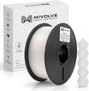 PLA Filament 1.75 mm - Hohe Präzision, Hohe Geschwindigkeit, 3D Drucker Filament - 1KG 3D Drucken Filament Spule, Geeignet Für Die Meisten FDM 3D Drucker (Transparent, 1 kg)