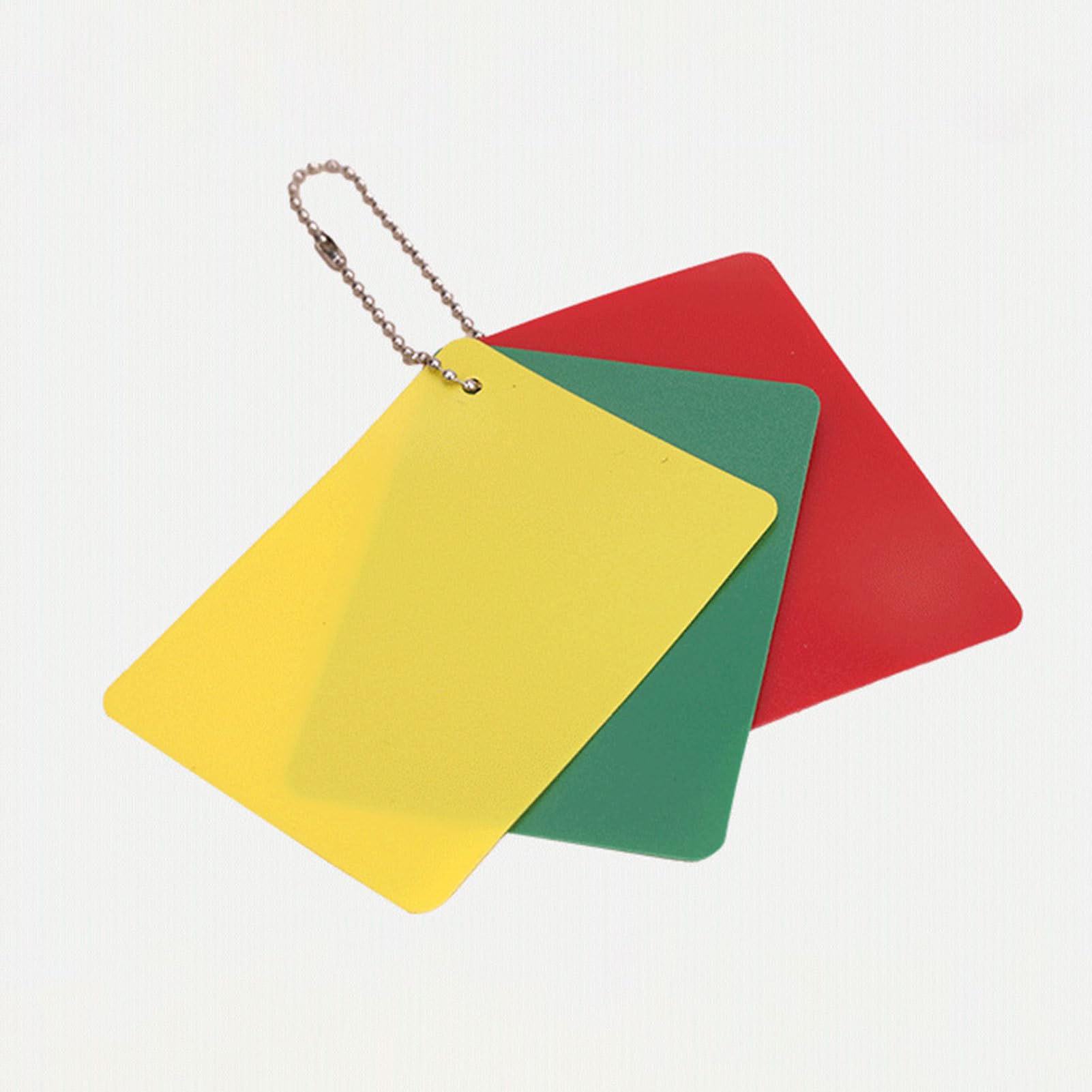 Tarjetas de Advertencia para Árbitro | Accesorios de Arbitraje de Competición | Tarjetas de Fútbol en Colores Rojo, Amarillo y Verde | para Competición, Entrenamiento, Entretenimiento, Campo y Área de