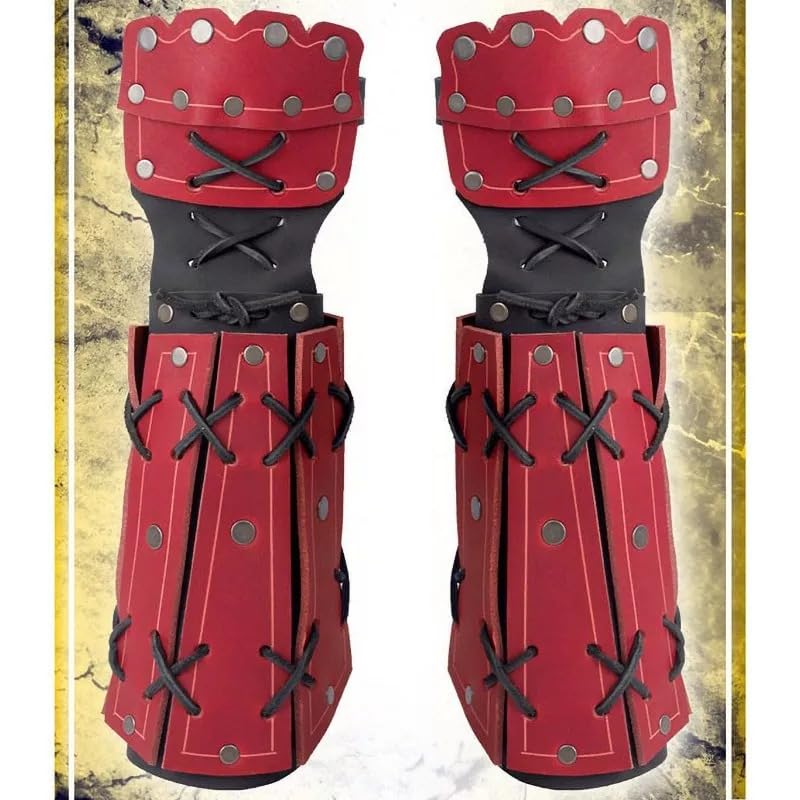 Medievale Samurai Armatura di Cuoio Bracciale Tiro con L'Arco Braccio Guardia Cavaliere Guanto Wristband
