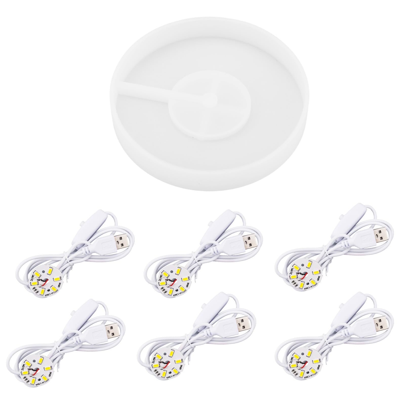 Set de manualidades con base LED y moldes de silicona para regalar en bodas