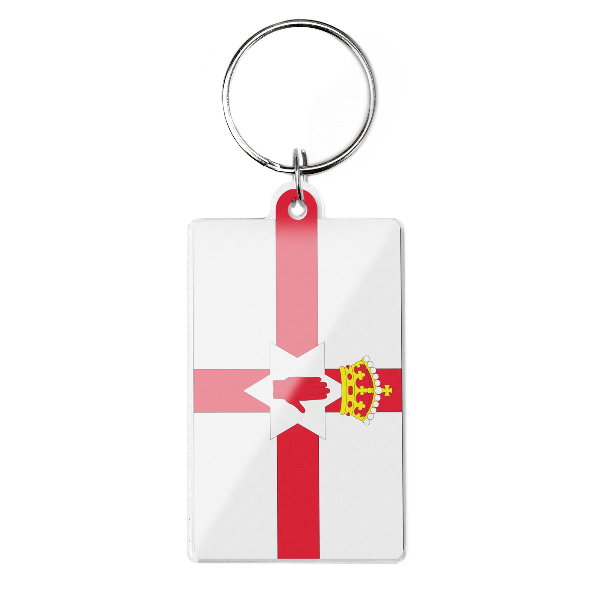 A1 Graphics Ltd Northern Ireland Flag Keyring Ulster Banner Acrylic Keychain, Patriotic Gift (Rectangular)