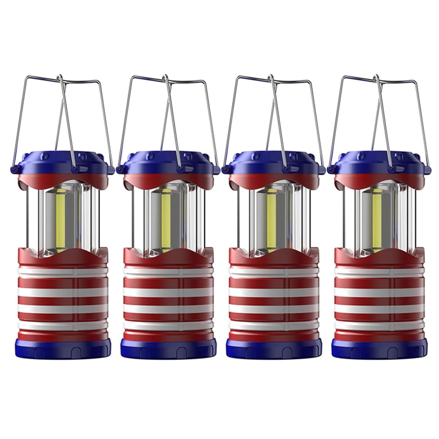 Lichamp LED Camping Lantern, 4 Pack Battery Powered Flashlight for Power Outages, Portable Collapsible Hanging Light Essential for Home, Outdoor, Emergency Lamp Survival Kit Gear for Hurricane, I4AF