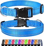 FunTags Reflective Dog Collar, Sturdy Nylon...