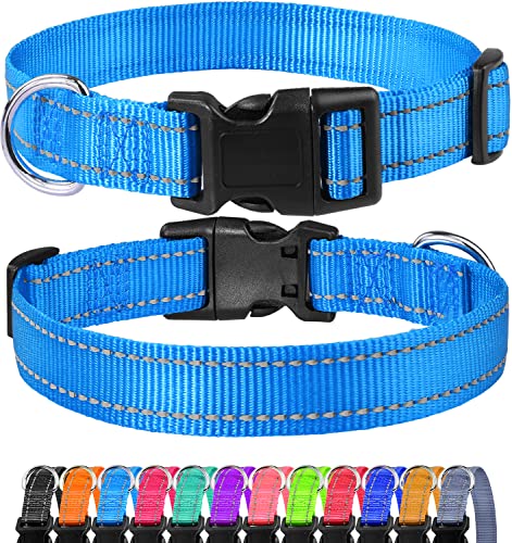 FunTags Reflective Dog Collar, Sturdy Nylon...
