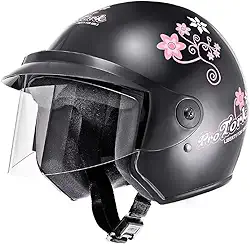 Pro Tork Capacete Moto Aberto Feminino Liberty Three For Girls, Preto, Tam. 56