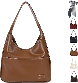 Ooomay The Maya Bag, Ooomay Maya Shoulder Bag, Vegan Leather Trendy Soft Maya Tote Bag, College Tote Leather Hobo Handbag, Faux Leather Tote Bag Large Slouch
