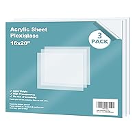 Vista 47 de Egofine Hojas de plexiglás de acrílico, paquete de 20 unidades de 8 x 10 pulgadas, 0.04 pulgadas de grosor, plástico transparente fundido