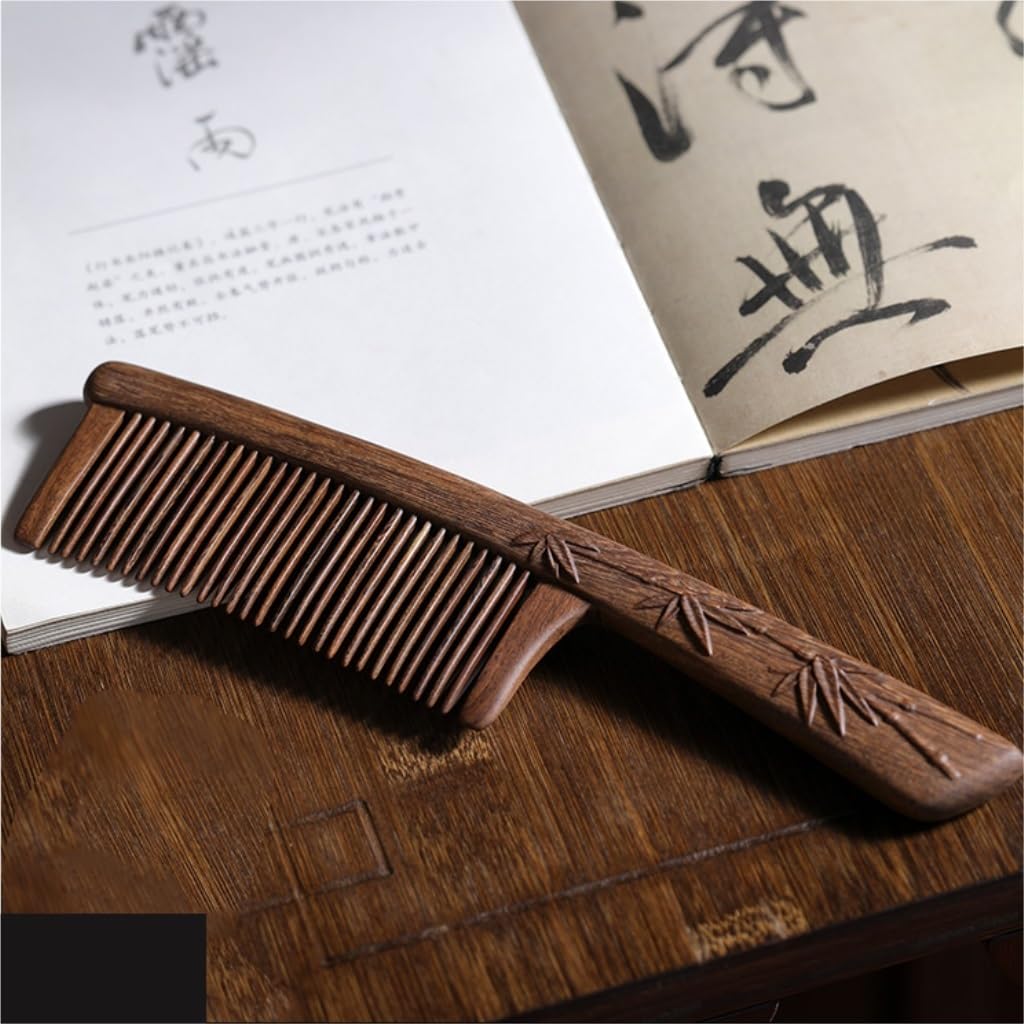 Peine Para Peinar Peine de mango largo de madera maciza, peine rectangular for mujer, peine de ducha for baño, herramientas for el cuidado y peinado del cabello Peine Para El Cabello