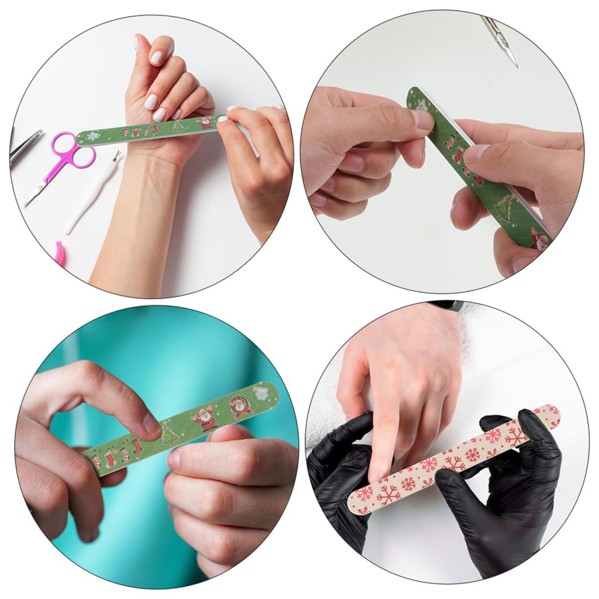 Weihnachten Mottoparty Nagelformungsfeile 24 Stück EVA für Maniküre