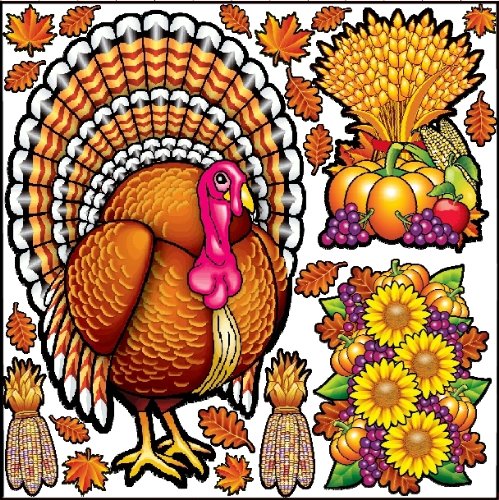 Giant Turkey Thanksgiving Wall Art Removable Decal Stickers #TOP1
