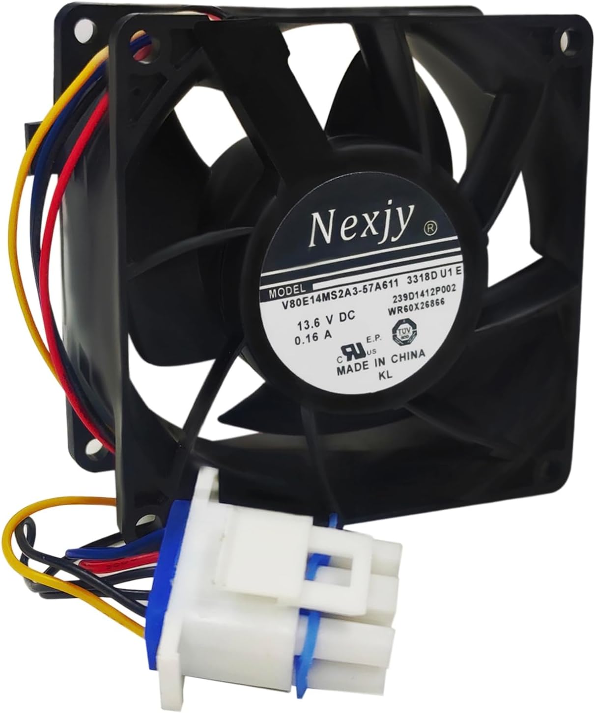 2025 Upgraded OEM WR60X26866 Refrigerator Evaporator Fan Motor, Compatible with GE Refrigrator, Replace V80E14MS2A3-57A611 WR60X10341, WR60X26030, WR60X10356, WR60X10357, Ap6278228-10 Years Warranty