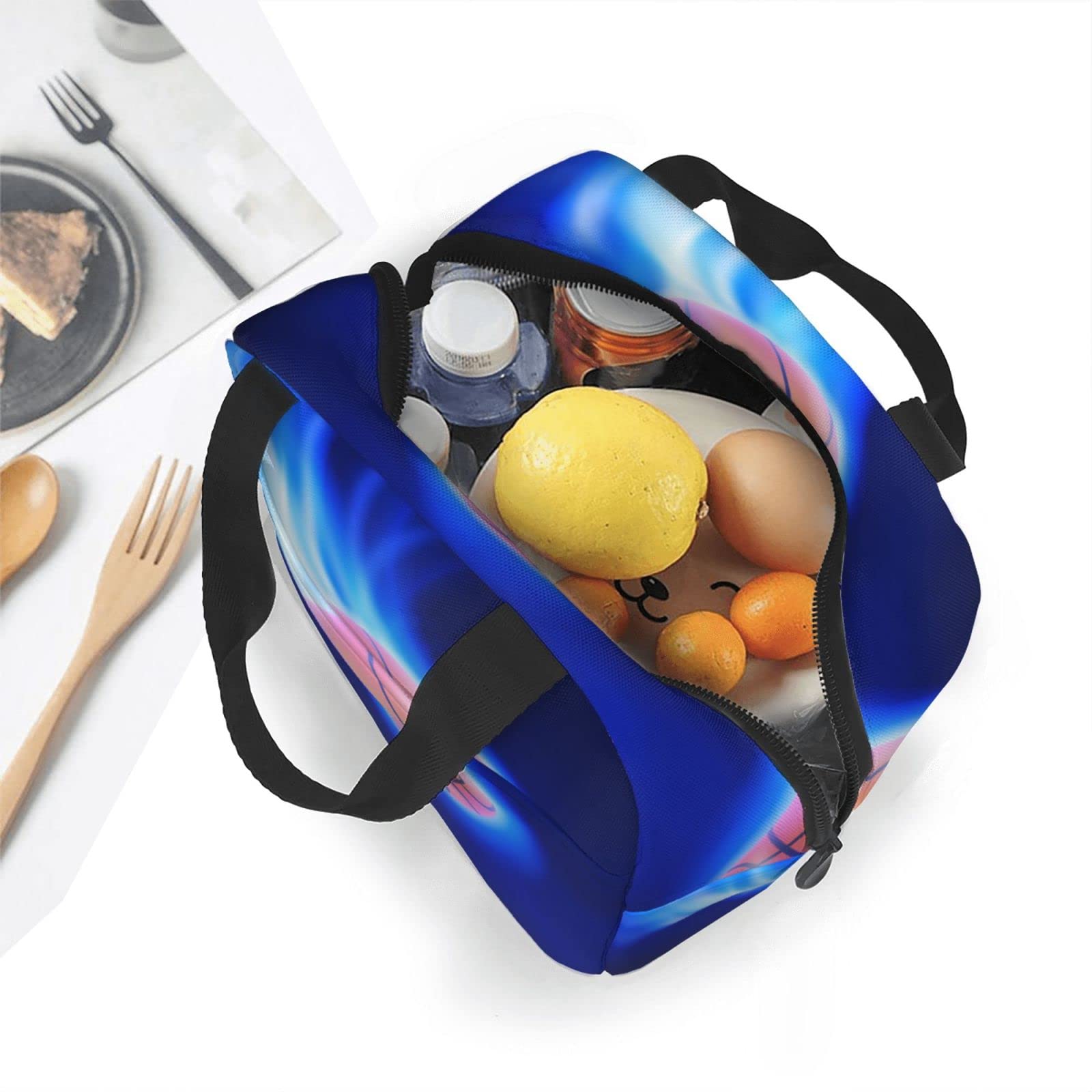 Borsa termica per il pranzo con sfondo di basket, per donne e uomini, riutilizzabile, per picnic, lavoro