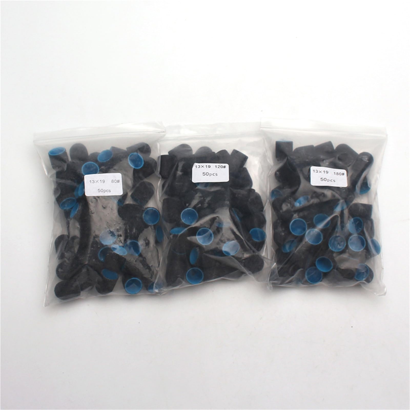 Fresas Torno Para UñAs 50 Uds. Con mandril pedicura manicura eliminar la piel muerta pulido cuidado de los pies limpieza cutícula Accesorios para Manicura(13-19Black80)