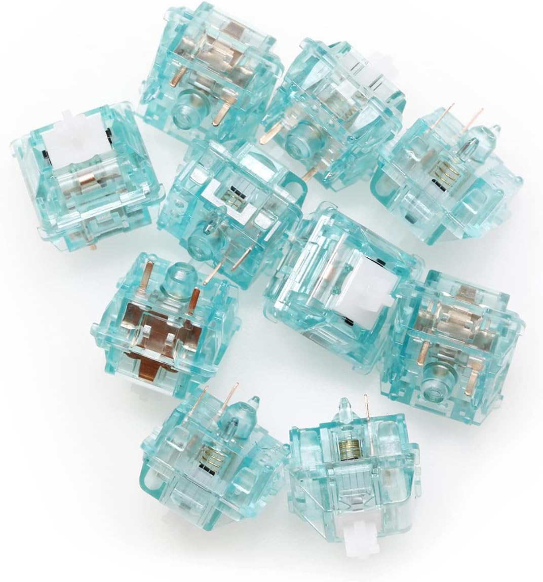 KPREPUBLIC Durock Shrimp Silent Tactile T1 Switch 67g MX Switch for Mechanical Keyboard PC Nylon POM 50M Factory Lubed Gold Plated Spring (Durock Shrimps x110)