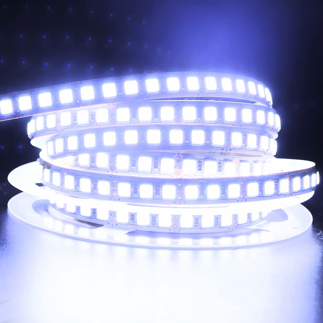 SUYOOULIN LED Strip Lights, DC 12V 16.4ft/5m SMD 5050 Super Bright 20000LM 600 LEDs Light Strips, Flexible Waterproof IP65 LED Ribbon Strip for DIY Christmas Home Kitchen (White 6500K)