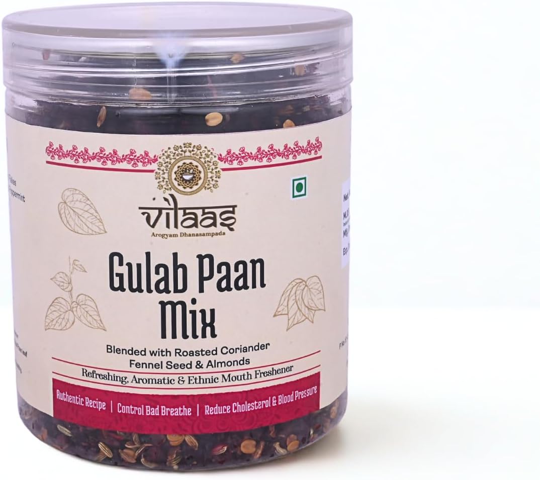 Vilaas Gulab Paan Mukhwas, 900 Gm | Gulab Paan Mouth Freshener | Refreshing & Digestive After Meal Snack Mukhwas | Hygienically Packed Mukhwaas