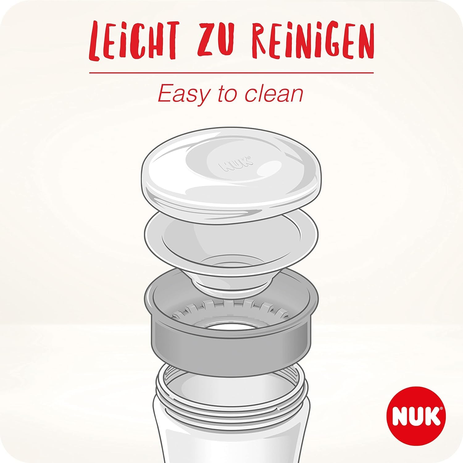 NUK Magic Cup Edelstahl Set – 2x Trinkbecher Türkis 230ml + 2 Ersatzdeckel & 2 Trinktüllen – Bruchsicher, isolierend, BPA-frei, Trinklernbecher für unterwegs