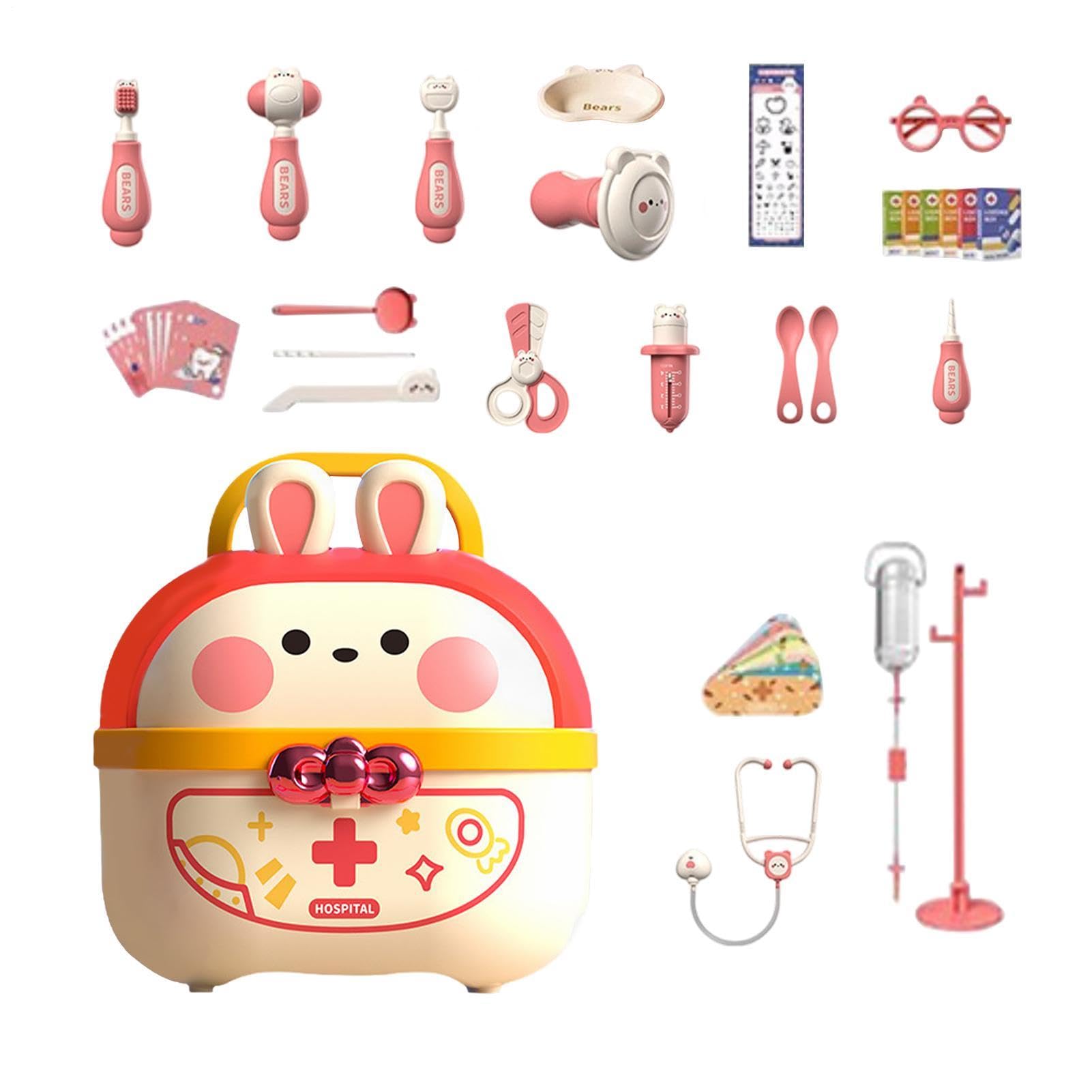 Kit da Dottore per Bambini Educativo e Realistico con Custodia | Kit Dottore Giocattolo Di Ruolo Per Bambini Ideale per Bambini, Bambine, Casa, Scuola, Sala Giochi, Asilo e Scuola 'Infanzia