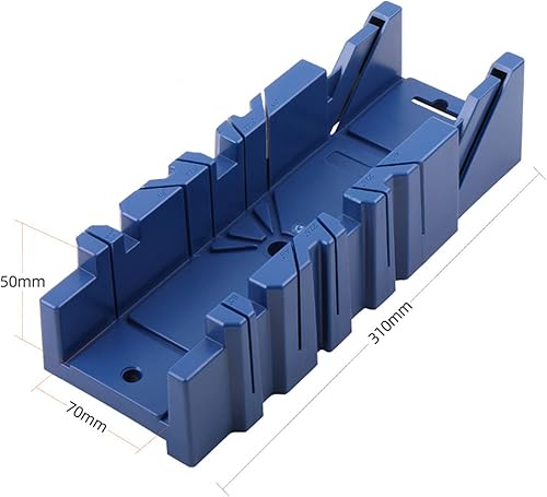 Miniatura 5 de Garosa Caja de inglete ajustable con sierra resistente herramienta de carpintería para cortes precisos de inglete y bisel de 45, azul