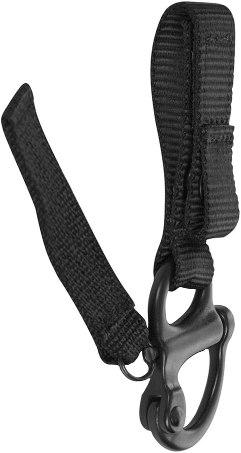 Fusion Tactical Military Police Patrol Snap Button Belt Keeper Keychain Shackle Strap Loop 1" Wide Black