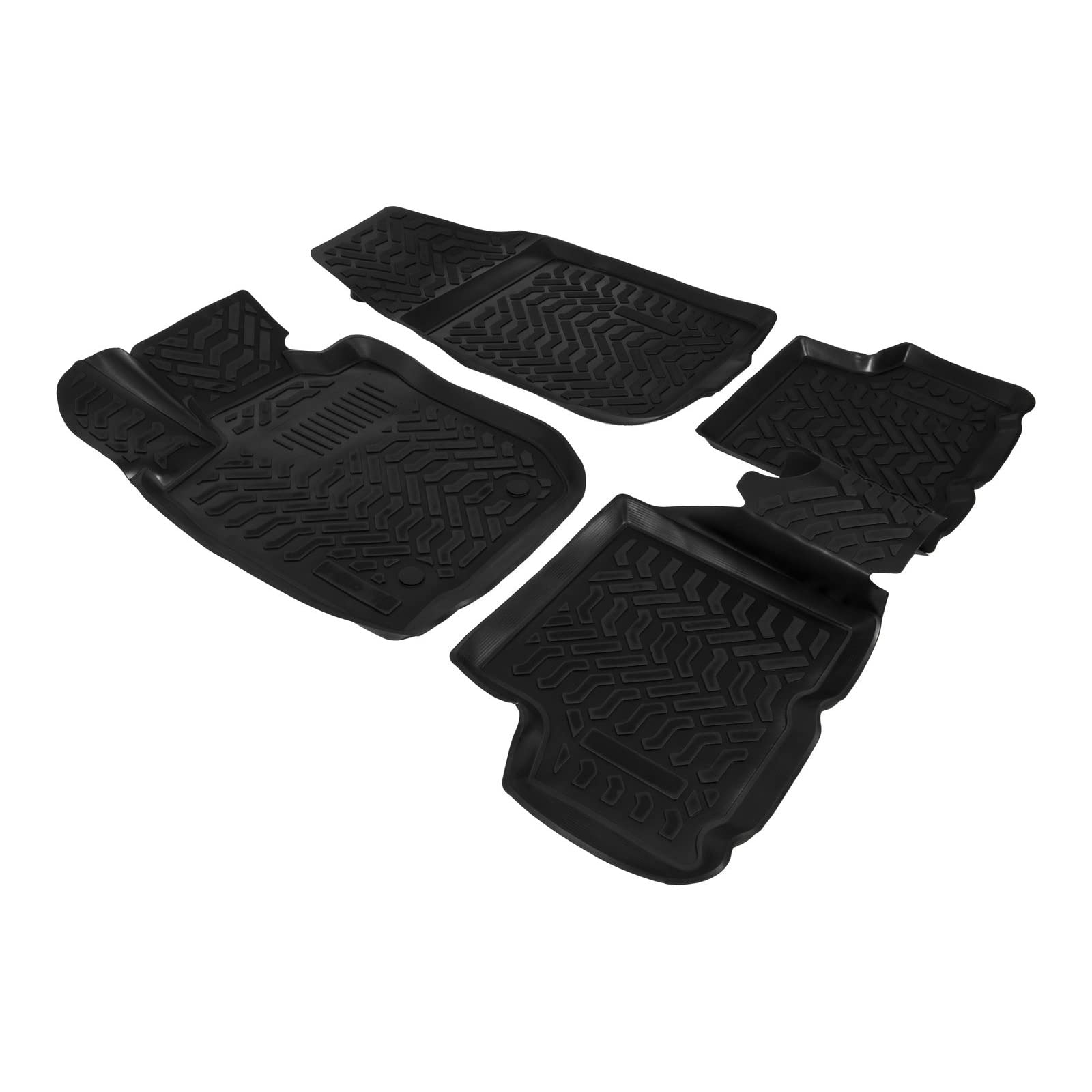 J&J AUTOMOTIVE | 3D Tappeti Tappetini Auto In TPE Gomma Su Misura Per Duster 2WD 2010-2014, Con Bordo Alto, Nero, Antiscivolo, Inodore