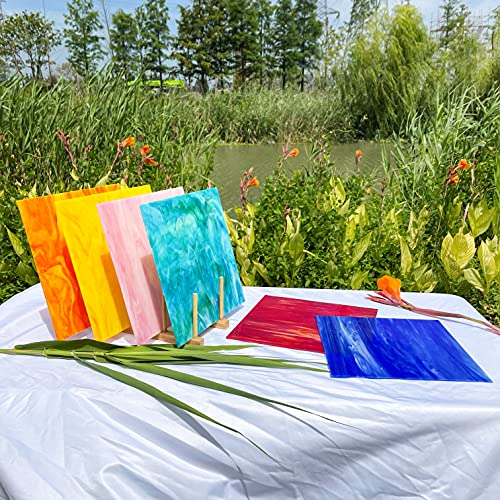 image for Unicoshape Mosaic Stained Glass Sheets 12” x 12”, 6-Pack (Total 5.
