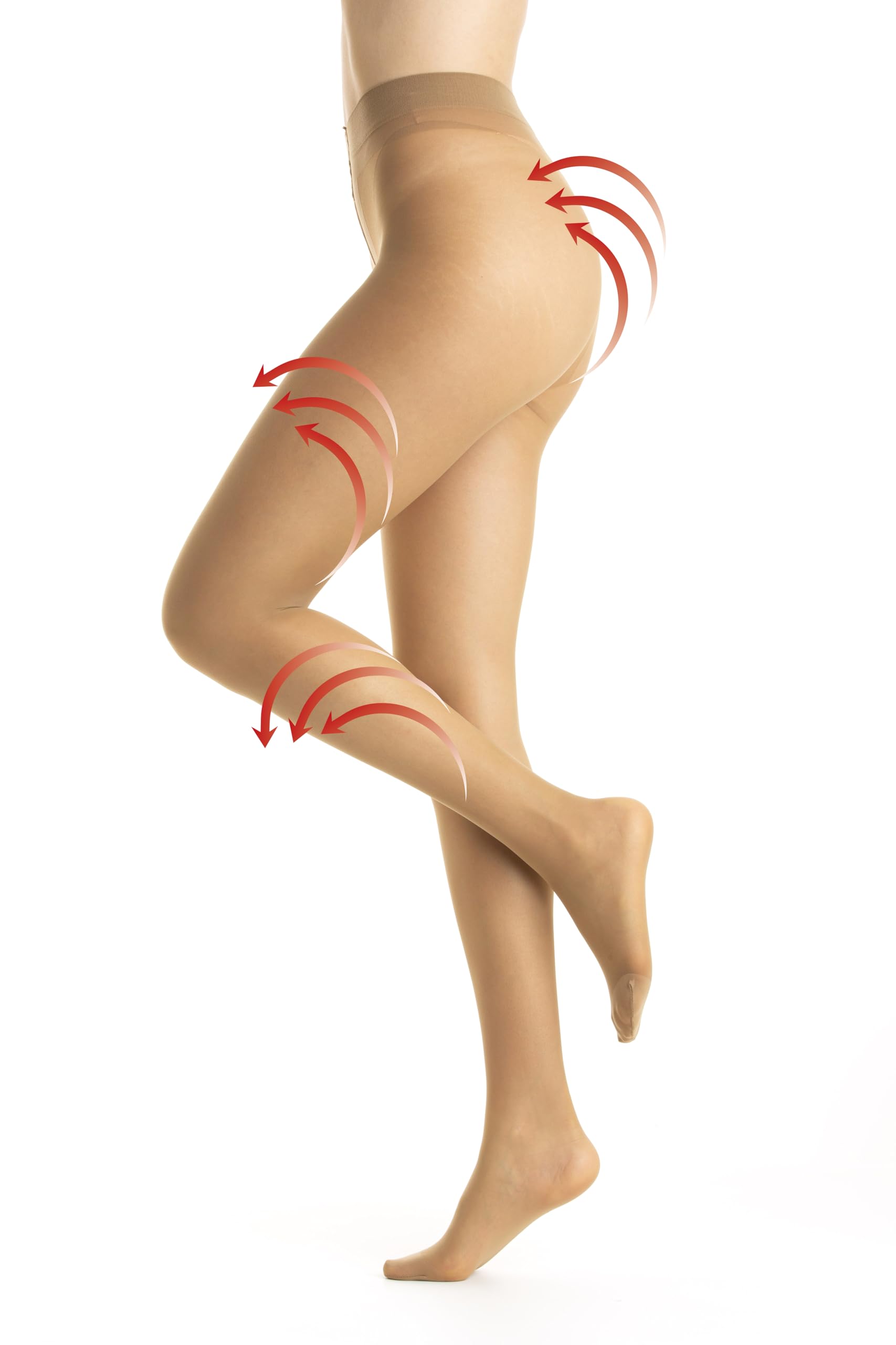 Gi&Gi Damen-Strumpfhose 70 DEN, Damensocken mit abgestufter Kompression N.3310