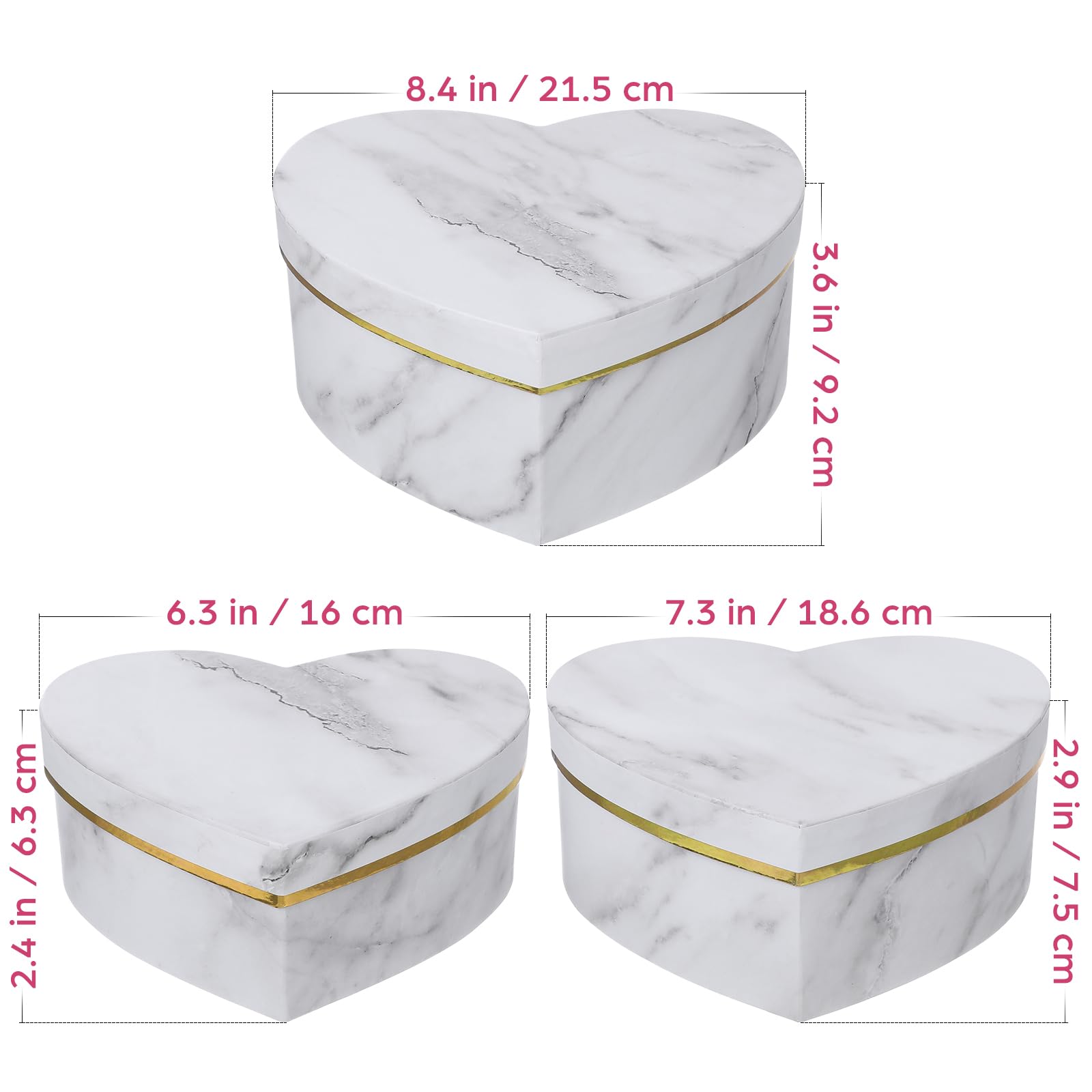 PACKOVE Herzförmige Schachteln Herzförmige Geschenkbox Geschenkverpackung Herz-Leckerei-Box Valentinstag-Geschenkboxen Als