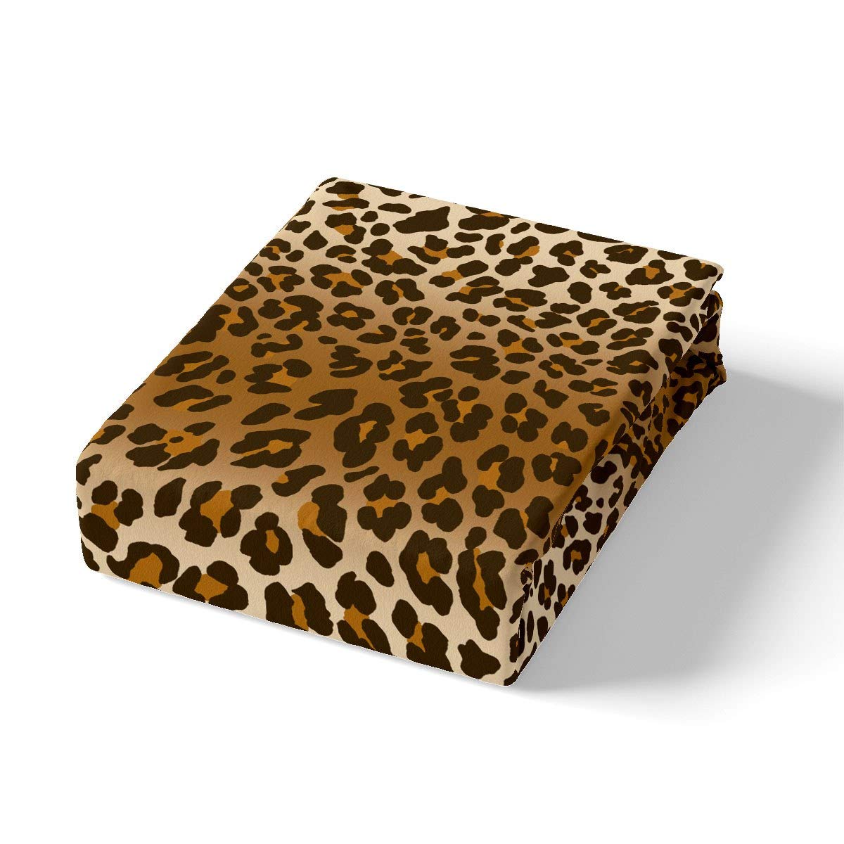 Loussiesd Leopard Print Bed Sheet Set Luxury Cheetah Printed Bedding Set For Girls Women Wild Animal Theme Fitted Sheet Wildlife Style Decor Bed Cover Single Size - Image 3